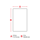 BRADY - Label 2x0.5 Polyester RL/100