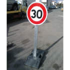 BRADY - Base mobile per palo 40 x 40 mm