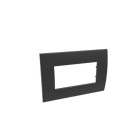 BTICINO - Interlink - placca 4 moduli LivingLight nera per colonne piane