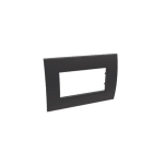 BTICINO - Interlink - placca 4 moduli LivingLight nera per colonne curve 120057NR