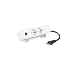 BTICINO - Multiprese per scrivania equipaggiate con prese e caricatori USB MatixGO - 6 moduli - Finitura coperchio: bianco
