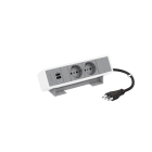 BTICINO - Multiprese per scrivania equipaggiate con prese e caricatori USB MatixGO - 6 moduli - Finitura coperchio: grigio