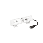 BTICINO - Multiprese per scrivania equipaggiate con prese e caricatori USB MatixGO - 8 moduli - Finitura coperchio: bianco 1508662W