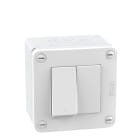 BTICINO - Scatola IP40 2 moduli - con interruttore + falso polo 28402W1