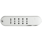 BTICINO - Multipresa SLIM bipasso con 2 prese USB, interruttore safe e cavo - bianca