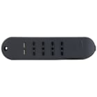 BTICINO - Multipresa SLIM bipasso con 2 prese USB, interruttore safe e cavo - grigia
