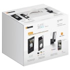 BTICINO - Kit video vivavoce connesso con pulsantiera Linea 3000 black, videocitofono Classe 300EOS black e videocamera Netatmo con sirena