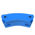 LEGRAND - Curva piana a 45 con coperchio. Altezza: 50 mm