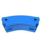 LEGRAND - Curva piana a 45 con coperchio. Altezza: 50 mm 484363