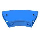 LEGRAND - Curva piana a 45 con coperchio. Altezza: 50 mm 484364