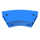 LEGRAND - Curva piana a 45 con coperchio. Altezza: 50 mm 484365