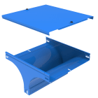 LEGRAND - Derivazione verticale a T in discesa. Altezza: 50 mm