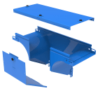 LEGRAND - Derivazione verticale a T in discesa con variazione di piano. Altezza: 50 mm