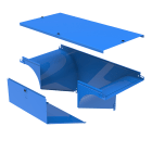 LEGRAND - Derivazione verticale a T in discesa con variazione di piano. Altezza: 50 mm