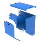 LEGRAND - Curva sinistra in discesa a 90° con variazione di piano. Altezza: 100 mm