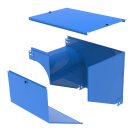 LEGRAND - Curva sinistra in discesa a 90° con variazione di piano. Altezza: 100 mm