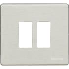 BTICINO - Placca Magic 2 moduli per scatola tonda 500/2/X