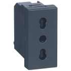 BTICINO - VELA scura - presa 2P+T 10/16A bipasso