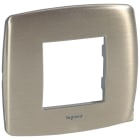 BTICINO - VELA tonda - placca alluminio satinato 2 moduli