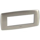 BTICINO - VELA tonda - placca alluminio satinato 6 moduli