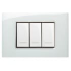 BTICINO - VELA quadra - placca bianco SMALTO riflessi 2 moduli