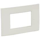 BTICINO - VELA quadra - placca bianco SMALTO riflessi 3 moduli