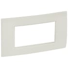 BTICINO - VELA quadra - placca bianco SMALTO riflessi 4 moduli