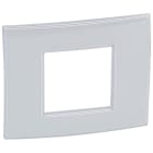 BTICINO - VELA quadra - placca grigio ACQUA riflessi 2 moduli