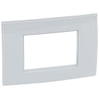 BTICINO - VELA quadra - placca grigio ACQUA riflessi 3 moduli
