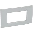 BTICINO - VELA quadra - placca grigio ACQUA riflessi 4 moduli