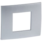 BTICINO - VELA quadra - placca SILVER METALLIZZATI 2 moduli