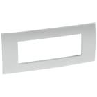 BTICINO - VELA quadra - placca SILVER METALLIZZATI 6 moduli
