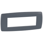 BTICINO - VELA tonda - placca ANTRACITE 6 moduli