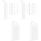 LEGRAND - Coppia di piastroni funzionali a passo variabile per armadi HDX