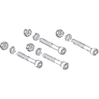LEGRAND - Set di viti e dadi per unione isolatori portabarre sovrapposti