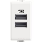 BTICINO - Caricatore USB con due porte tipo A - 15W AM4191AA