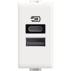 BTICINO - Caricatore USB con una porta tipo A e una tipo C - 15W