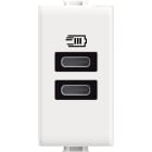 BTICINO - Caricatore USB con due porte tipo C - 15W AM4191CC