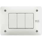 BTICINO - Placca in zama verniciata 3 moduli antirimozione AM4803WAR