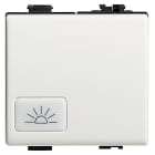 BTICINO - pulsante 1P NO 10A 250V ac illuminabile - colore bianco 2 moduli