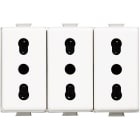 BTICINO - Presa triplex bipasso 2P+T 10/16A