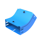 LEGRAND - Curva in salita a 45 con coperchio. Altezza 75 mm