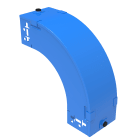 BTICINO - Curva in discesa a 90° con inversione di piano con coperchio. Altezza: 75 mm