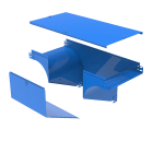 LEGRAND - Derivazione verticale a T in discesa con variazione di piano. Altezza: 75 mm