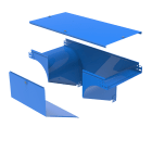 LEGRAND - Derivazione verticale a T in discesa con variazione di piano. Altezza: 75 mm