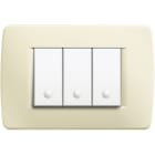 BTICINO - Placca Luna 3 moduli