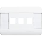 BTICINO - placca autoportante 3P bianca keystone