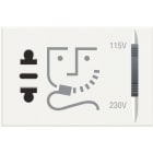 BTICINO - Presa per rasoio con trasformatore di isolamento HD4177