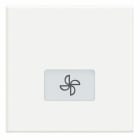 BTICINO - tasto serigrafato \'aspiratore\' illuminabile - 2 moduli - bianco