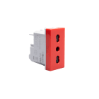 BTICINO - Presa bipasso 2P+T 16 A 250Vac rosso antibatterico
